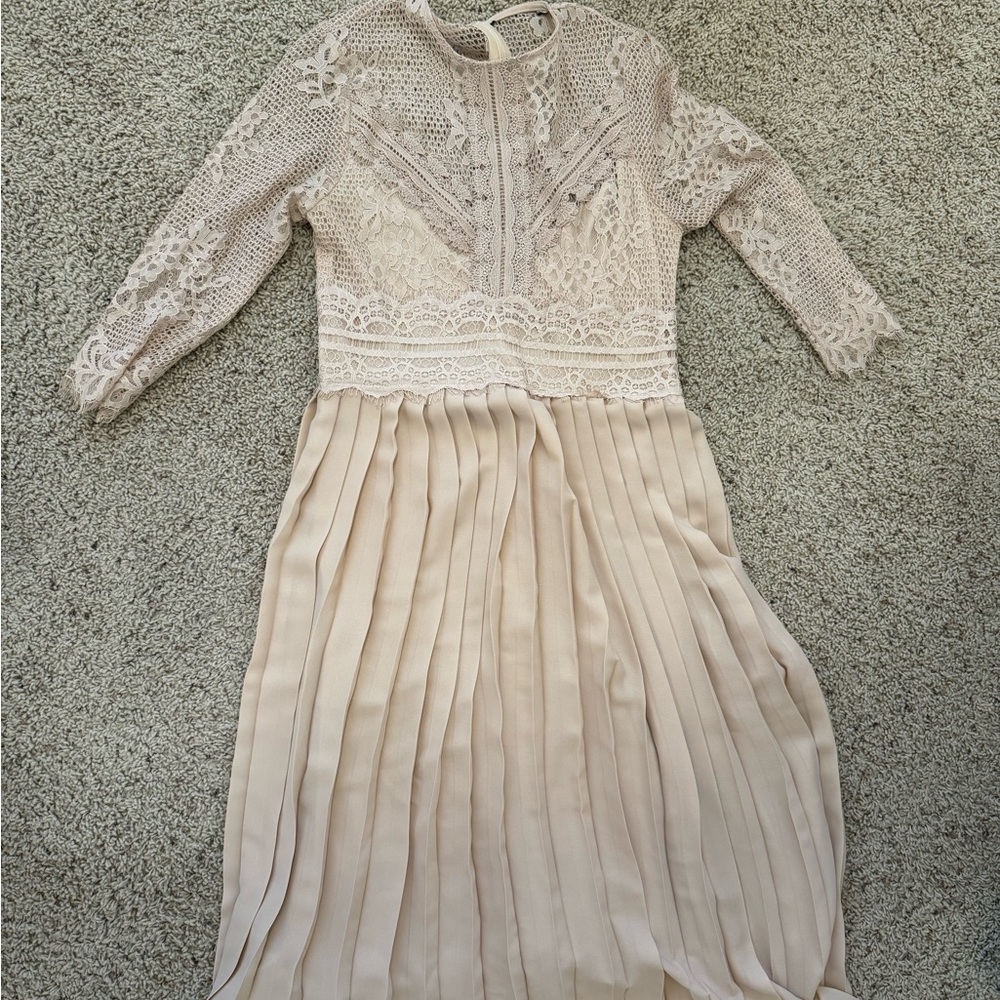 Zara pleated midi dress